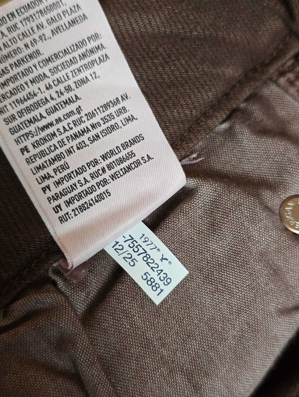 AE American Eagle Low-Rise Ultra Wide-Leg Pant Chocolate Brown 12 Regular - Picture 6 of 16